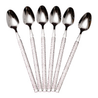 Набор десертных ложек 6 штук из нержавеющей стали 20 (см) Серебро HP-8-38