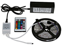 Світлодіодна стрічка SMD 5050 RGB 5м з пультом і блоком живлення MHZ