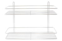 Полиця для ванної FZB 110 x 400 x 250 мм x 2 пряма нержавейка (9A164)