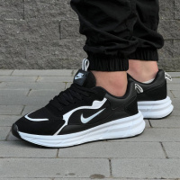 Кросівки Nike матеріал текстиль/замш колір чорний, білий