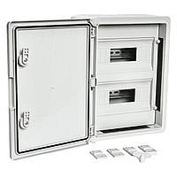 TENCE Пластиковий щит на 24 модуля вологозахищений  IP65 300х400х170 непрозора дверцята