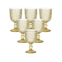 Набор рюмок на ножке 6 шт 50 мл Золотистый HP-19-125