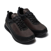 Чоловічі шкіряні кросівки Ecco колір коричневий, чорний