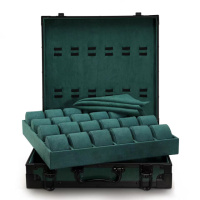 Кейс-чемодан Boxes для зберігання 24 годинників зелений (SKU: 1000-0285)