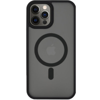 TPU+PC чохол для Apple iPhone 14 Pro Max (6.7«») - Metal Buttons with MagSafe Чорний - купити в SmartEra.ua