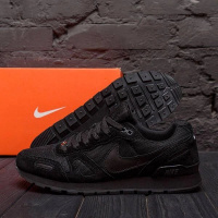 Мужские кроссовки сетка Nike Black 9024-1 чёрные