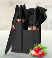 Набор ножей и кухонных принадлежностей Zepline ZP0102 (19 Предметов) Черный