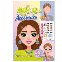 Детская книжка с наклейками студия красоты «Make up accesories» РМ-76-01