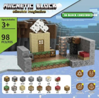 Магнітний конструктор Magnetic Block Z 09 A Майнкрафт 98 деталей