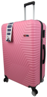 Велика пластикова валіза на колесах 115L GD Polo блідо-рожева