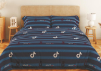 Комплект постільної білизни ТЕП «Soft dreams» Line Blue, 70x70 двоспальний