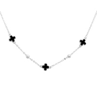 Серебряное колье CatalogSilver с емаллю, вес изделия 3,34 гр (60001902) 400450 размер