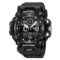 Чоловічий спортивний годинник Skmei 2226BK Black з комбінованим циферблатом та підсвічуванням