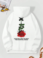 Худі біле з ДТФ (оверсайз) | 66-463