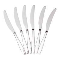 Набор столовых ножей 6 штук из нержавеющей стали 23.5 (см) Серебро