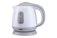 Электрочайник пластиковый Metec 1л бело-серый (700031)