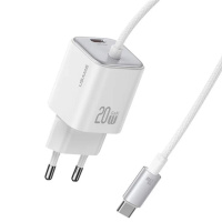 МЗП Usams US-CC261 GaN JC Ser. 20W (2USB-C) + кабель Type-C to Type-C