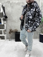 Куртка зимова зі знімним капюшоном чоловіча стильна