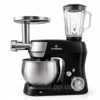 Кухонний комбайн 3в1 Crownberg CB-3409 з блендером та м'ясорубкою 2600 Вт машина тістоміс планетарний 5л