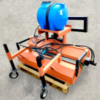 Комунальна дорожня щітка 1,5 м з бункером та баком на JCB навантажувач