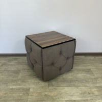 Пуф-трансформер 5в1 Остин-1 со столиком велюр коричневый/орех калифорнийский 1-4-9005