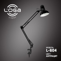 Настольная лампа со струбциной LOGA (L604) Антрацит