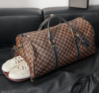 Качественная дорожная сумка для ручной клади в самолет, поезд. Сумка для вещей мужская женская Коричневый