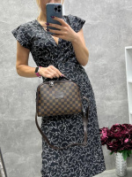 Коричнева клітина — молодіжний, каркасний клатч з двома блискавками (0334-2)