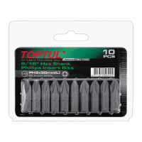 Набор насадок отверточных TOPTUL 5/16« L30мм PH2 10ед. FSBA1002G