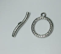 Замок «тогл» / размер 2 см/ цвет серебро