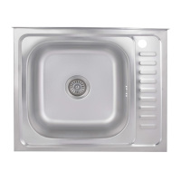 Кухонна мийка Brinex 6050-L 0,6 мм Satin (BRIN6050LSAT06)