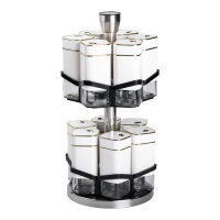 Набор для специй на подставке 12 шт 120 мл карусель для специй Белый HP-1315