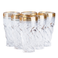 Набір склянок Vermont фігурних високих 6 штук по 250 мл, жовтий