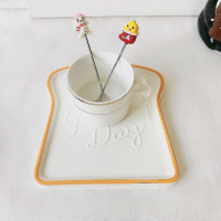 Тарелка керамическая 6737 17.5х16 см оранжевая