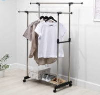 Вішалка стійка для одягу телескоп. Double Pole DC-0028 (155/75/35см)