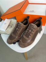 Кроссовки Hermes Bouncing Brown коричневі ob448