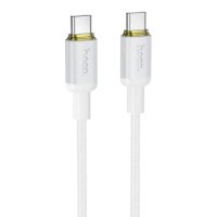 Кабель HOCO X128 Benefit charging data cable C to C White (6942007681124)