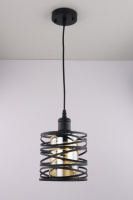 Люстра подвесная LOFT на 1 лампочку 25075 Черный 35-80х16х16 см.