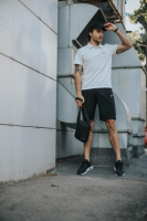 Чоловічий комплект Nike КЕПКА + поло біле + шорти +Барсетка