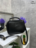 Два окремих відділи. Чорна - спортивна, молодіжна крос-боді сумочка - ТОП продажу літнього сезону (0566)