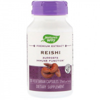 Грибы Рейши, Reishi, Standardized, Nature's Way, 376 mg, 100 Капсул