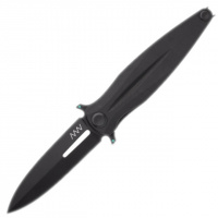 Нож Acta Non Verba Z400 (stonewash, liner lock, plain, sleipner), DCL/чёрний