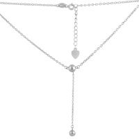 Серебряное колье CatalogSilver с без камней, вес изделия 3,15 гр (2079705) 400450 размер