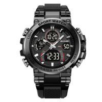 Чоловічий спортивний годинник Skmei 2500BK Black з комбінованим циферблатом та водозахистом 5 ATM