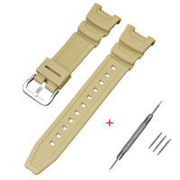Ремінець для Casio SGW-100 Beige SI бежевий полімерний аксесуар для годинника
