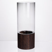 Ваза для цветов круглая стеклянная 30.5 (см) декоративна ваза 2.5 (л) из толстого стекла HP-19-162-1