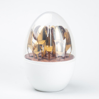 Набір столових приборів із нержавіючої сталі 24 штуки золотих, білий