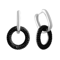 Серебряные серьги CatalogSilver с фианитами (60001428)