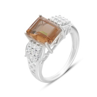 Серебряное кольцо CatalogSilver с Султанит султанитом 4.122ct, вес изделия 3,79 гр (2163848) 18.5 размер