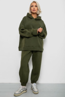 Спортивний костюм жіночий на флісі, колір хакі, 247R2011K